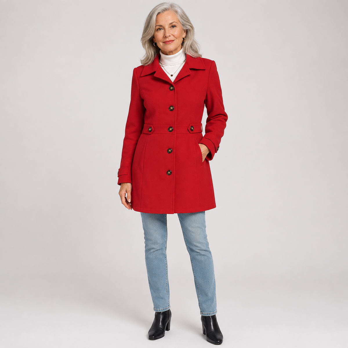 Trench Élégant pour Femme à Ceinture Ajustable