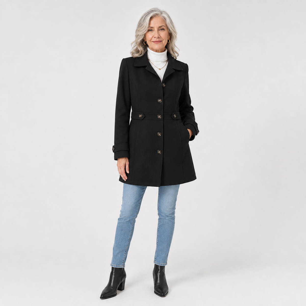 Trench Élégant pour Femme à Ceinture Ajustable