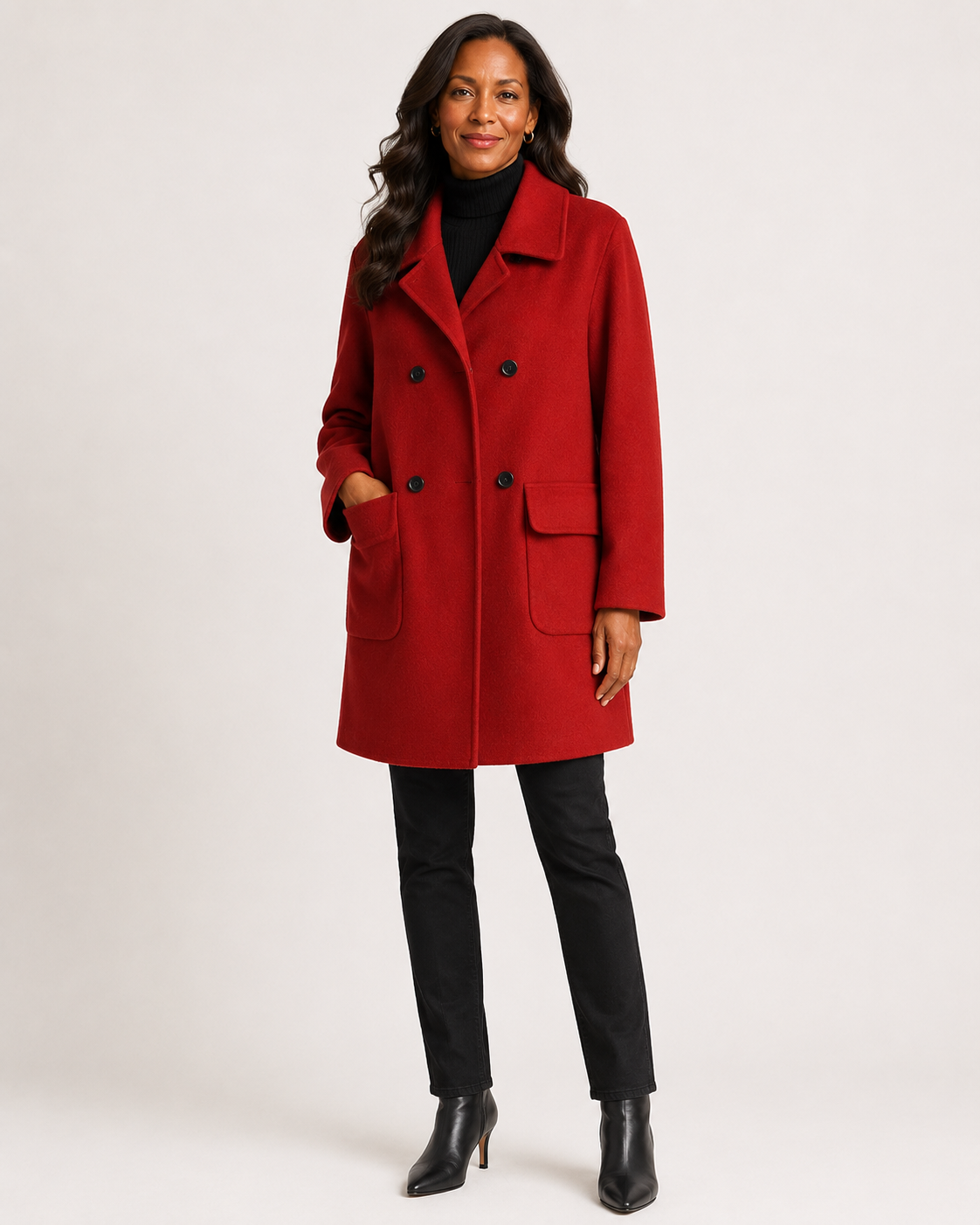 Manteau mi-long femme cintré – Élégant et coupe-vent
