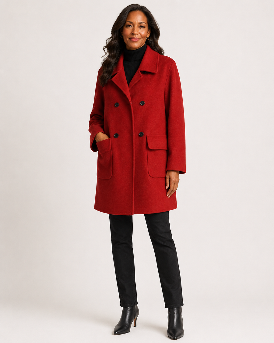 Manteau mi-long femme cintré – Élégant et coupe-vent