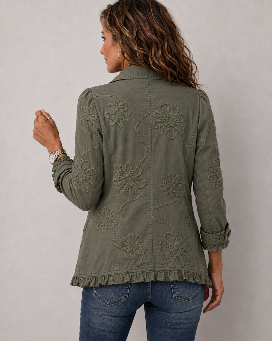 Claudine | Veste fleurie élégante