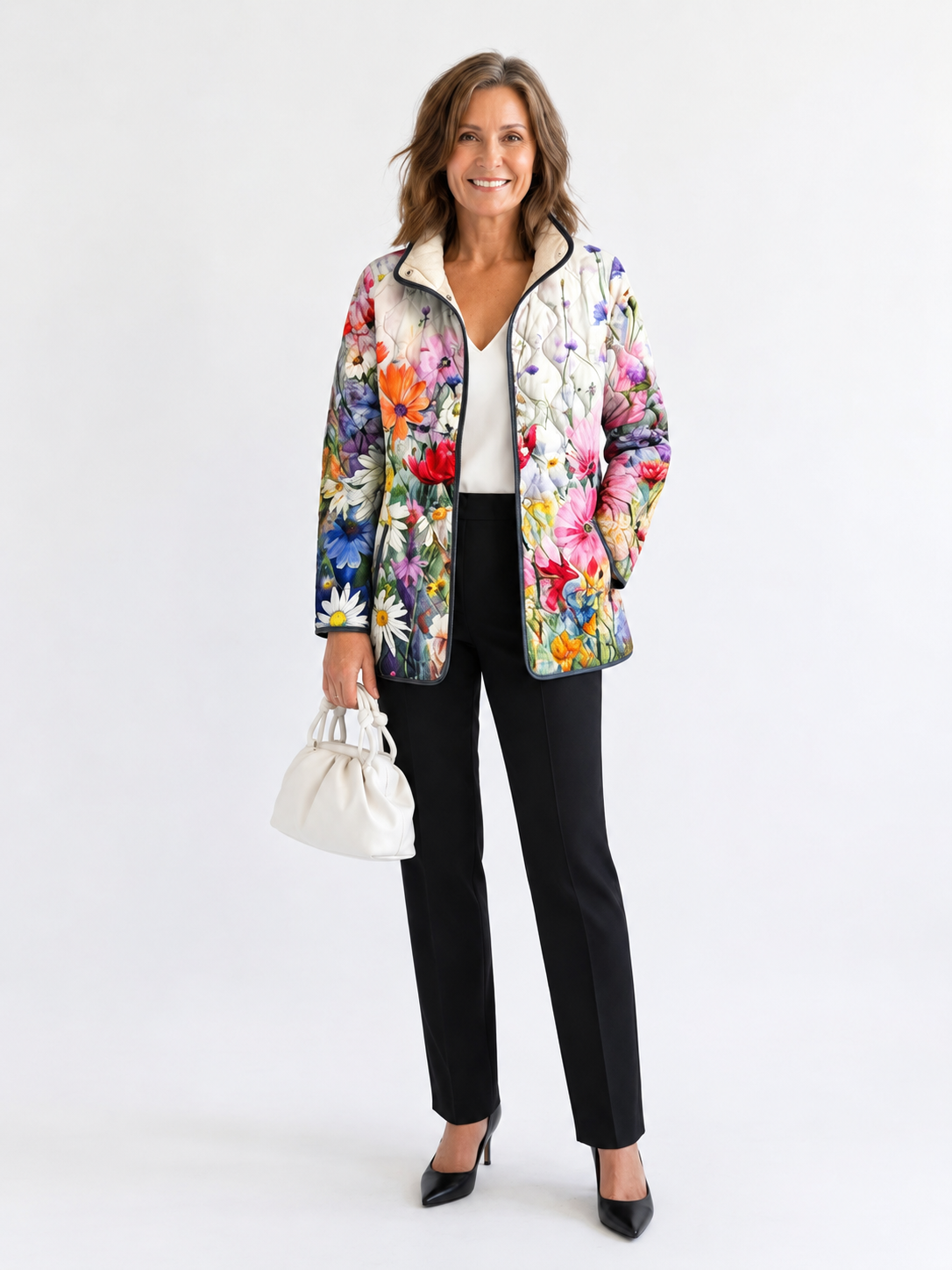 Manon | Veste Matelassée Fleurs des Champs