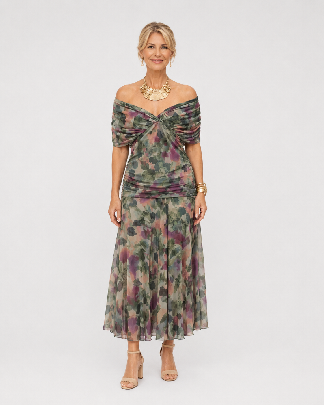 Mikaela | Robe Maxi Épaules Dénudées