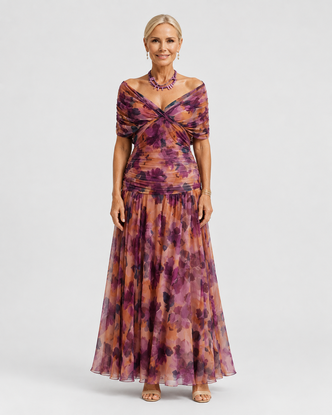 Mikaela | Robe Maxi Épaules Dénudées