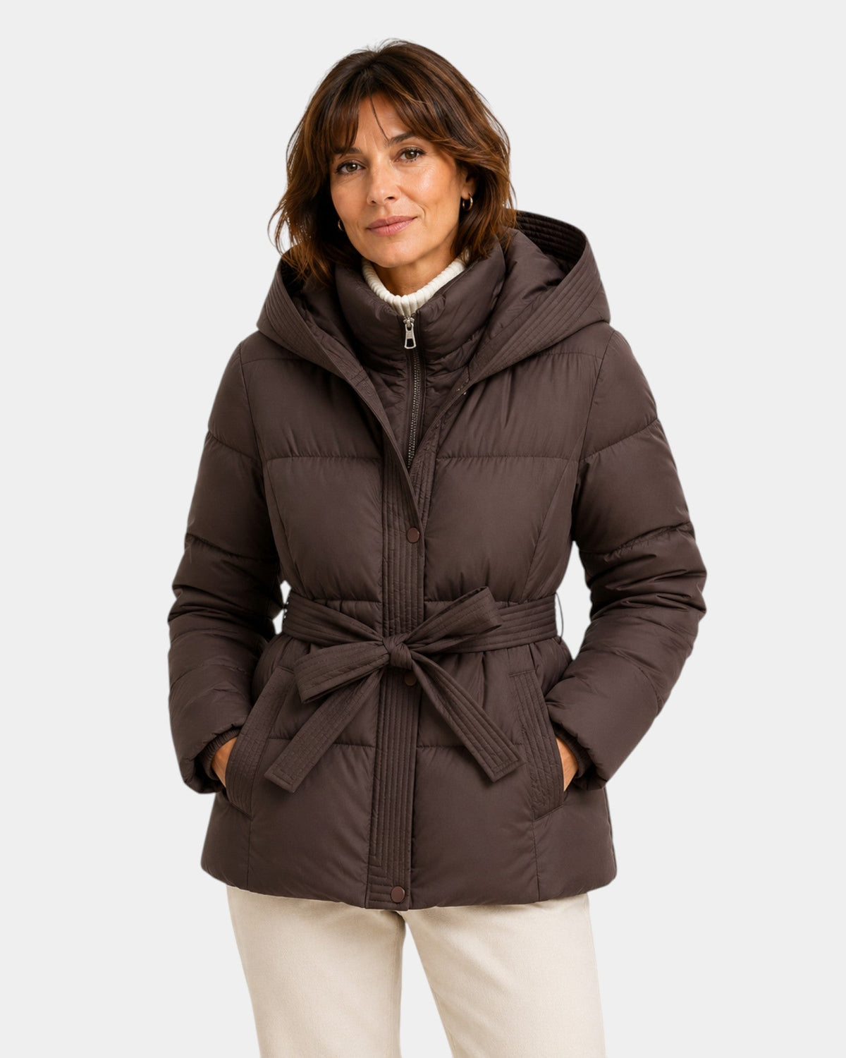 Amélyne | Veste d'hiver matelassée à capuche
