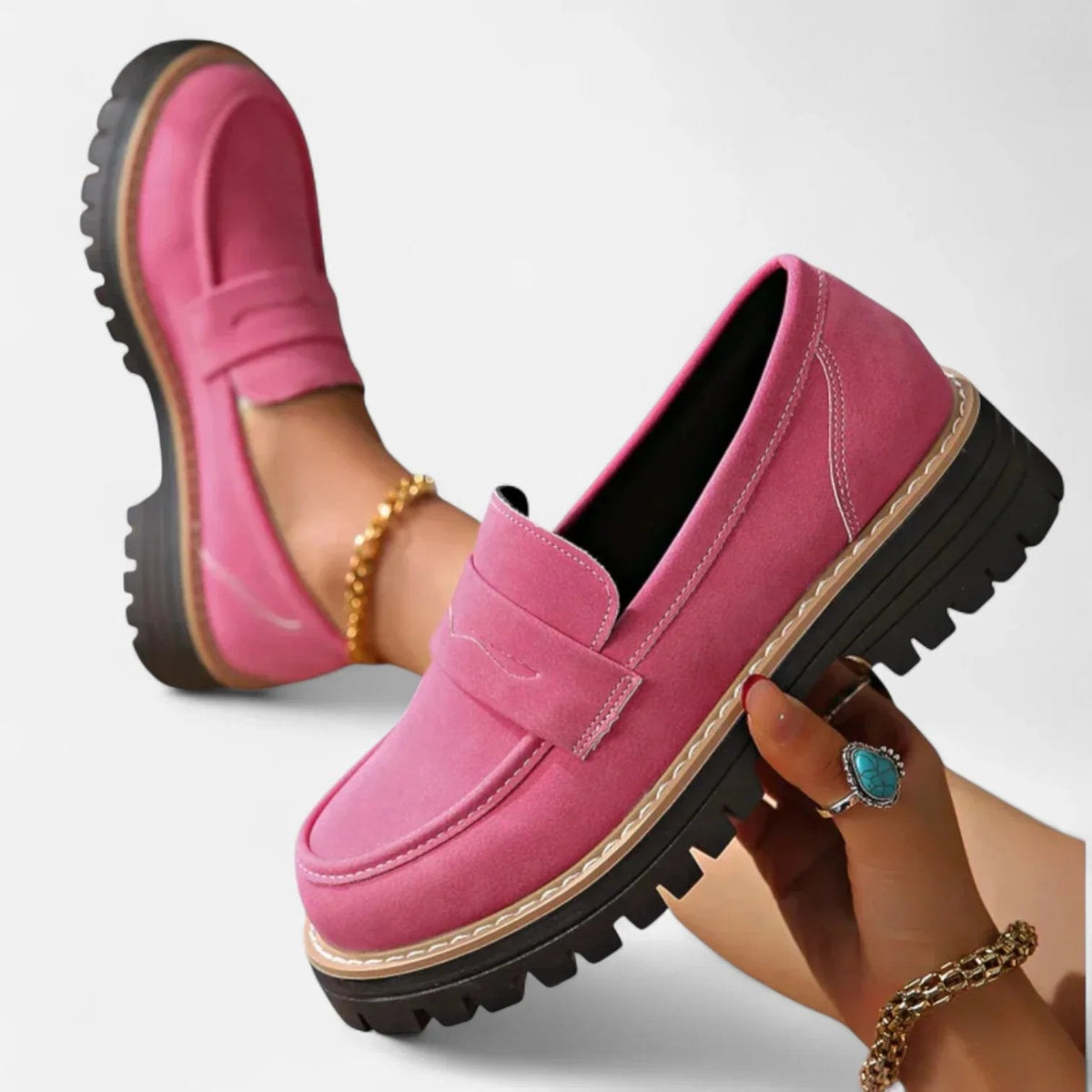Emilia™ – Mocassins Chunky à Talon Plat